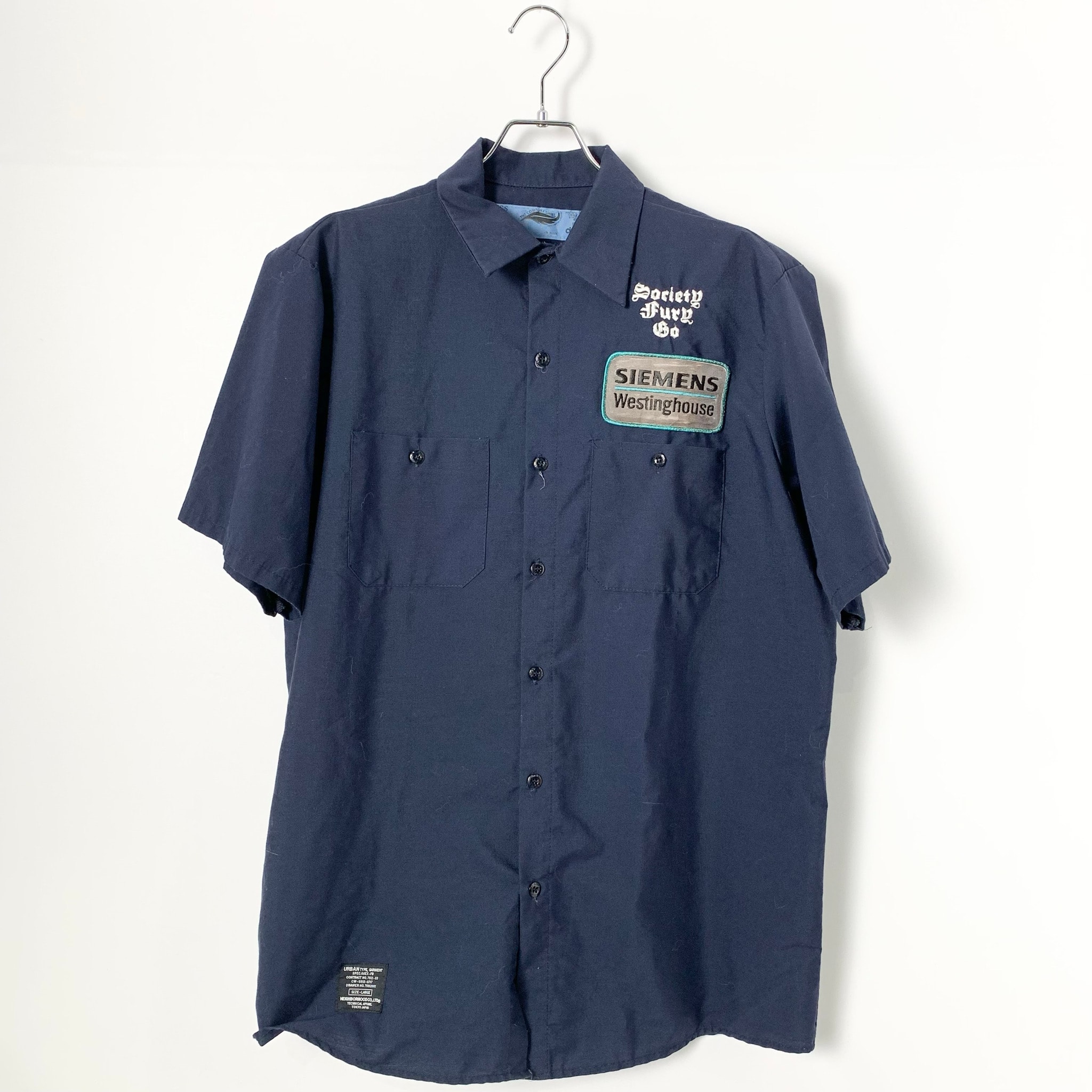 NEIGHBORHOOD Society Fury Co. S/S Shirt "Navy"