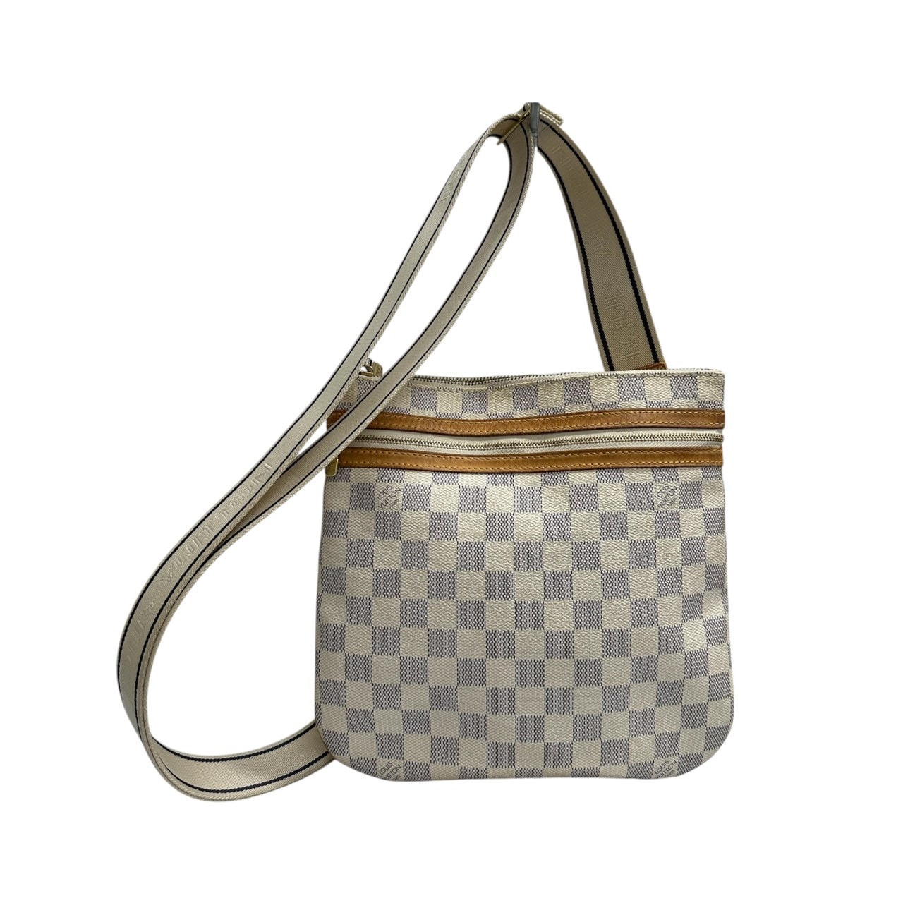 美品 LOUIS VUITTON ルイヴィトン ダミエアズール ホワイト PVC ショルダーバッグ S1-00134 【中古】