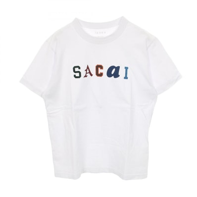 サカイ Sacai 半袖Tシャツ 衣料品 トップス コットン メンズ ホワイト系 【中古】