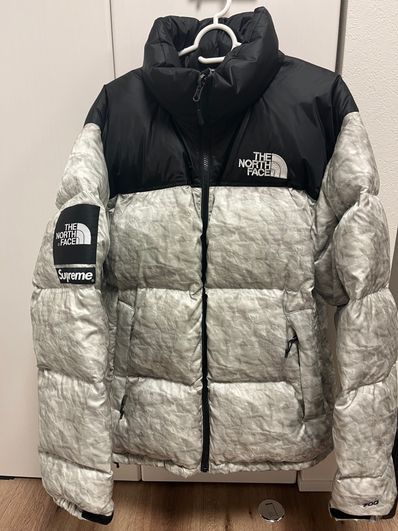 Supreme x The North Face Nuptse Jacket "White Paper Print"