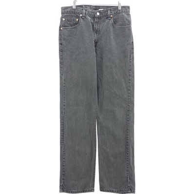 古着 00年代 リーバイス Levi's 505 REGULAR FIT STRAIGHT LEG ブラックデニム テーパードデニムパンツ メンズw32相当/eaa482435