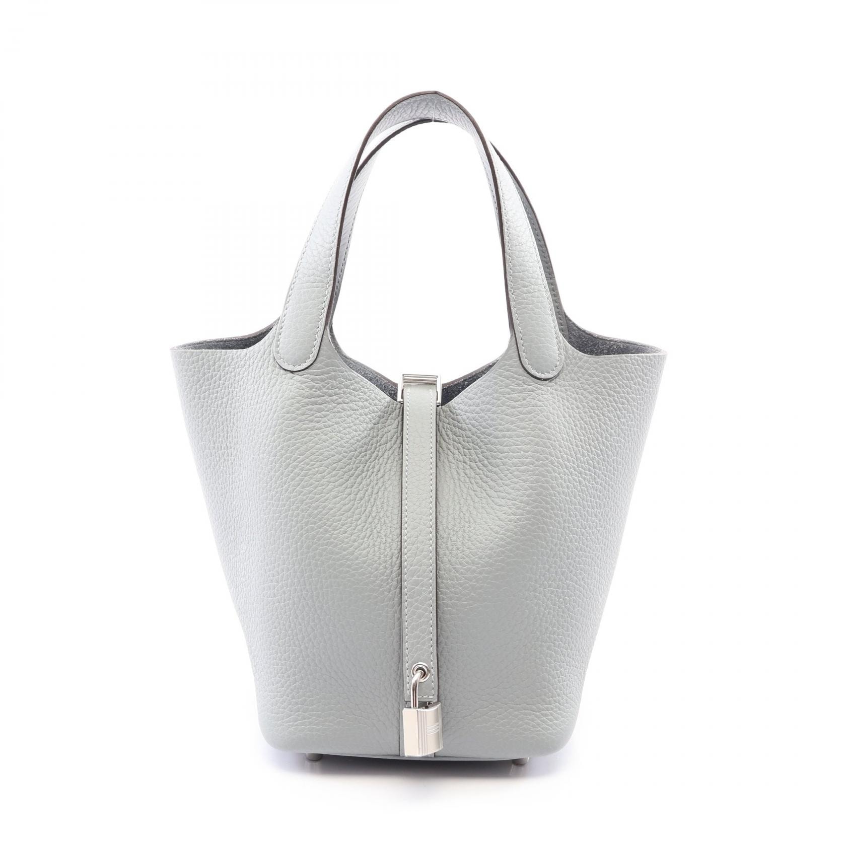 エルメス HERMES ピコタンロックPM ハンドバッグ バッグ レザー トリヨンクレマンス トリヨンクレマンス レディース グレー系 グリパンタン 【中古】