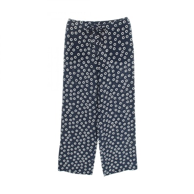マックスマーラ MAX MARA ドット柄 パンツ 衣料品 ボトムス シルク レディース ネイビー系 / ホワイト系 【中古】