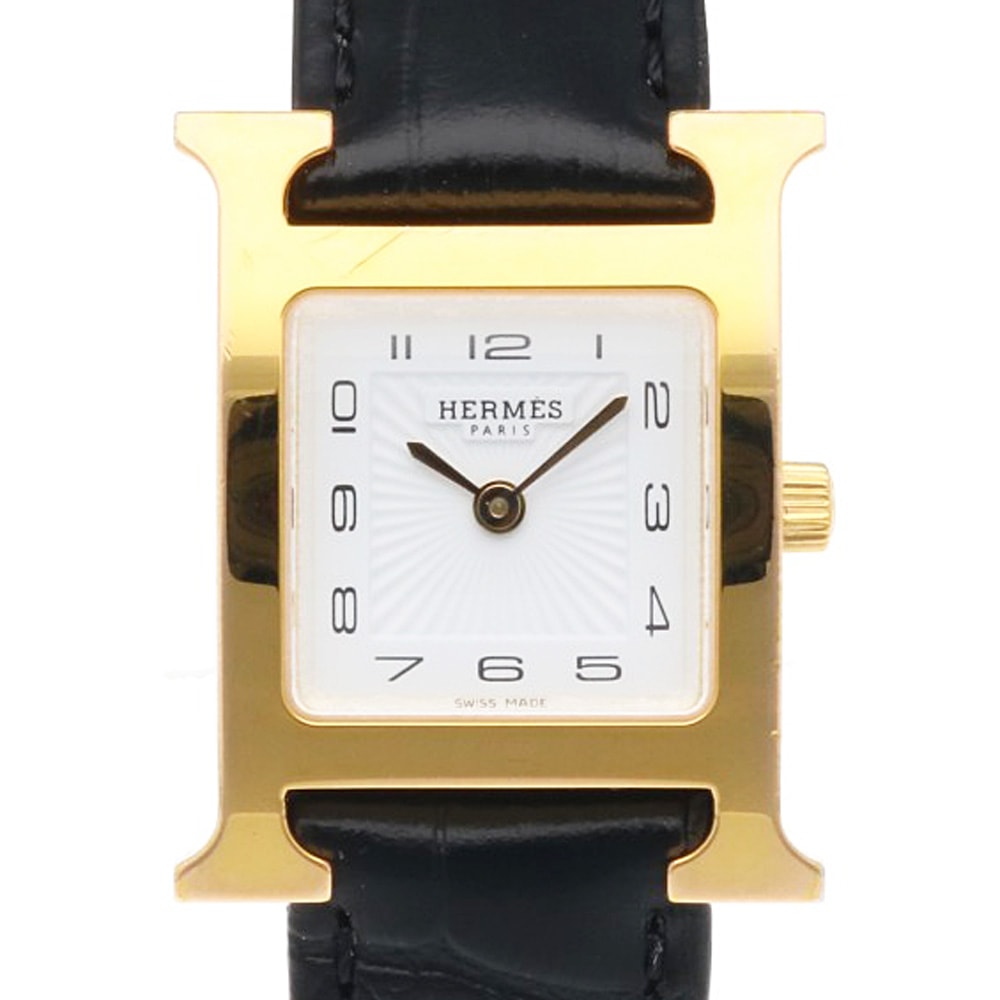 エルメス Hウオッチ 腕時計 時計 GP HH1.201 クオーツ 磨き直し済 レディース 1年保証 HERMES  中古