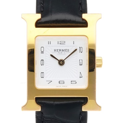 エルメス Hウオッチ 腕時計 時計 GP HH1.201 クオーツ 磨き直し済 レディース 1年保証 HERMES 中古