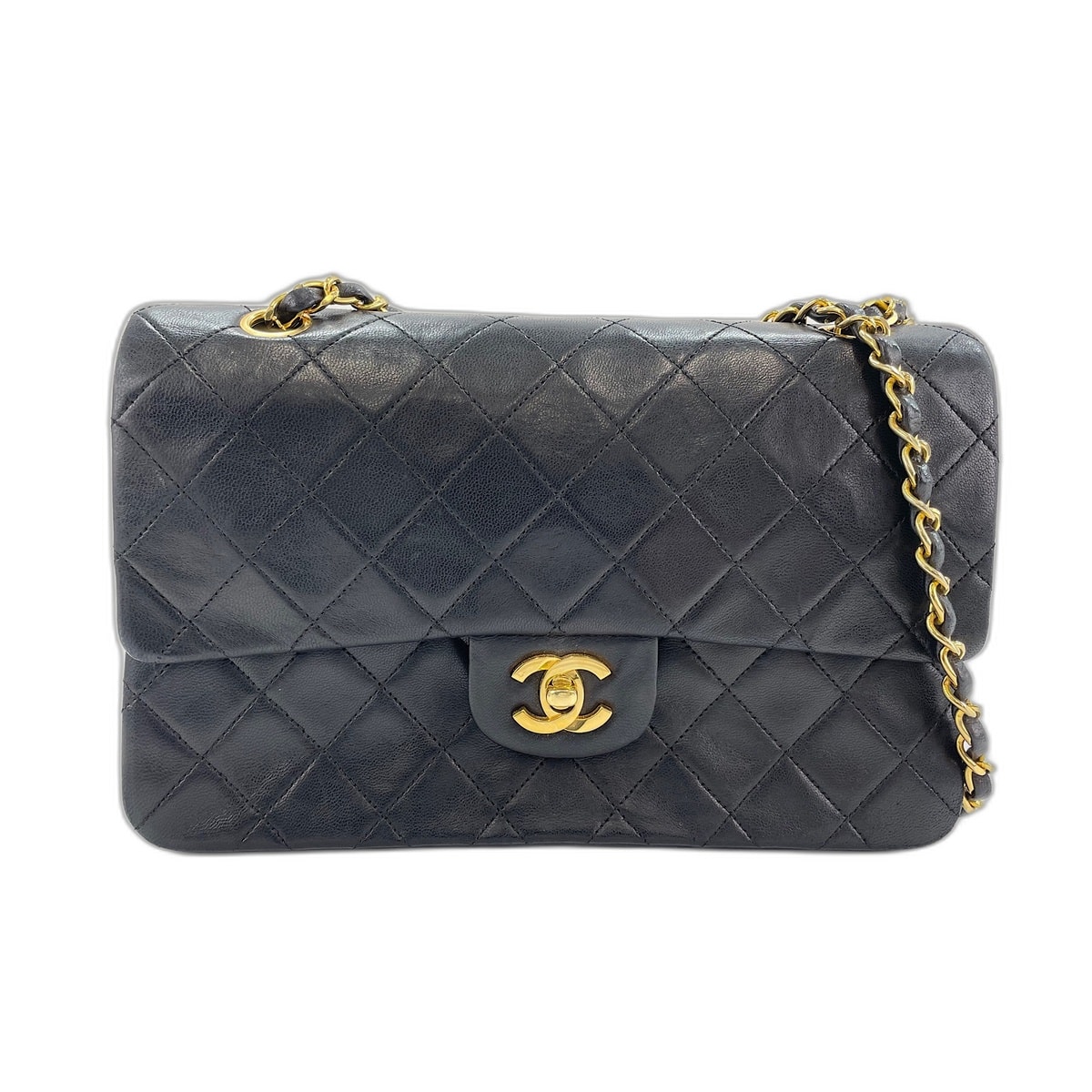 シャネル CHANEL マトラッセ ダブルフラップ ショルダーバッグ ラムスキン【中古】
