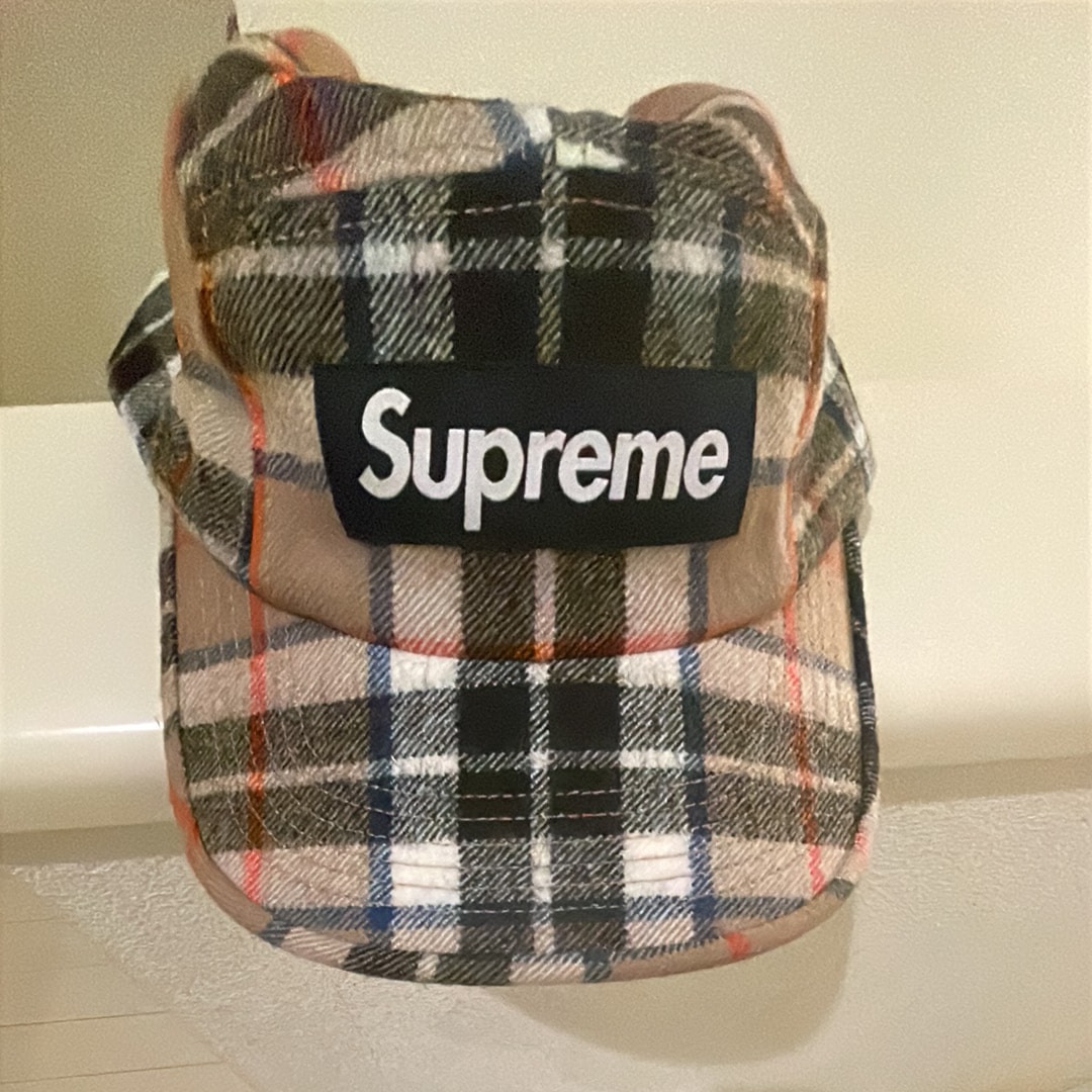 Supreme Lochcarron Camp Cap "Tan Plaid"