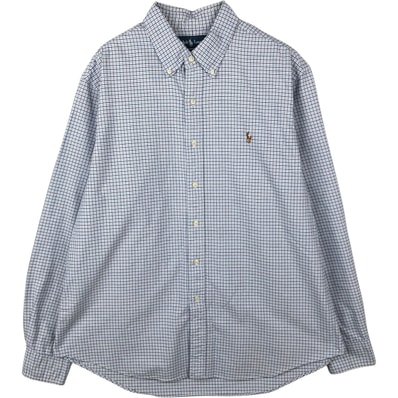 古着 ラルフローレン Ralph Lauren CUSTOM FIT 長袖 ボタンダウンチェックシャツ メンズXL相当/eaa649987