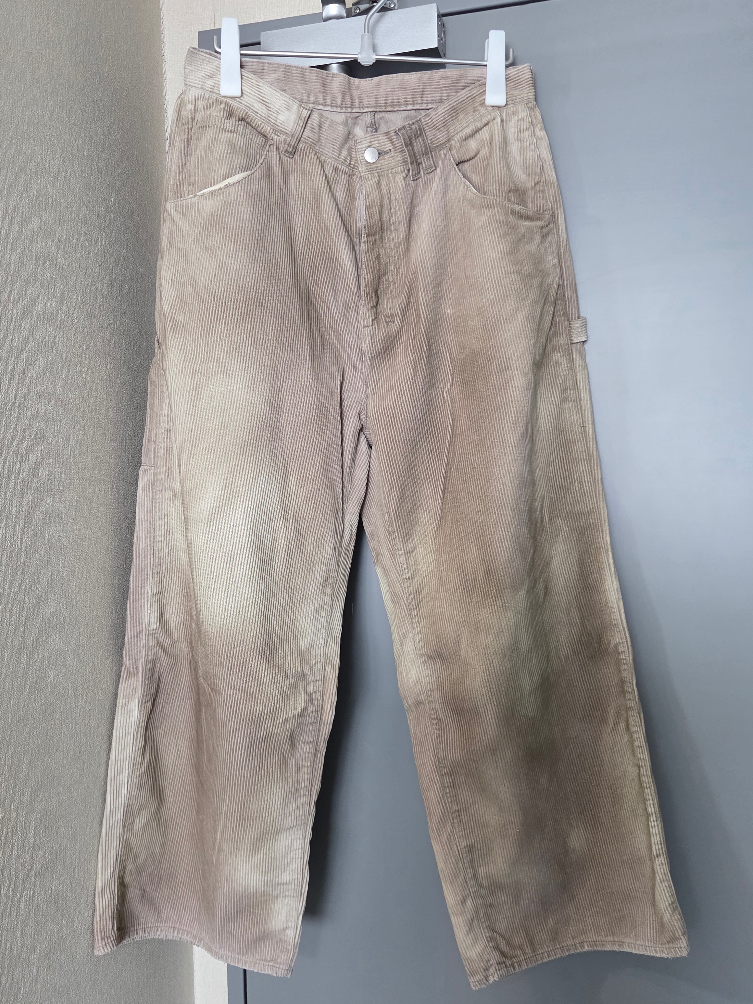 【24AW】 ANCELLM|CORDED VELVETEEN PAINTER PANTS (GRAY) ANC-PT49