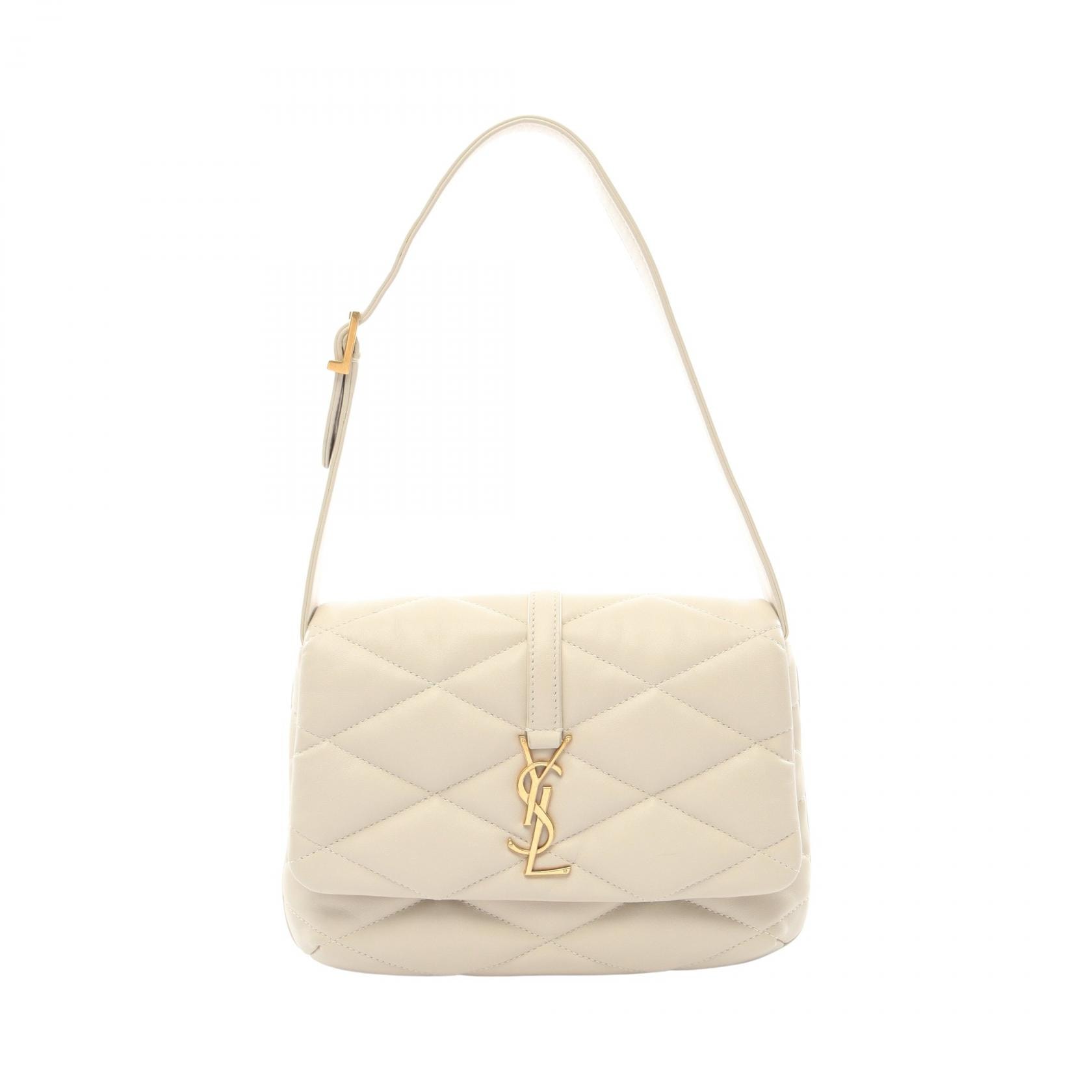 サンローランパリ SAINT LAURENT PARIS LE57 ショルダーバッグ バッグ レザー レディース ホワイト系 698567 【中古】