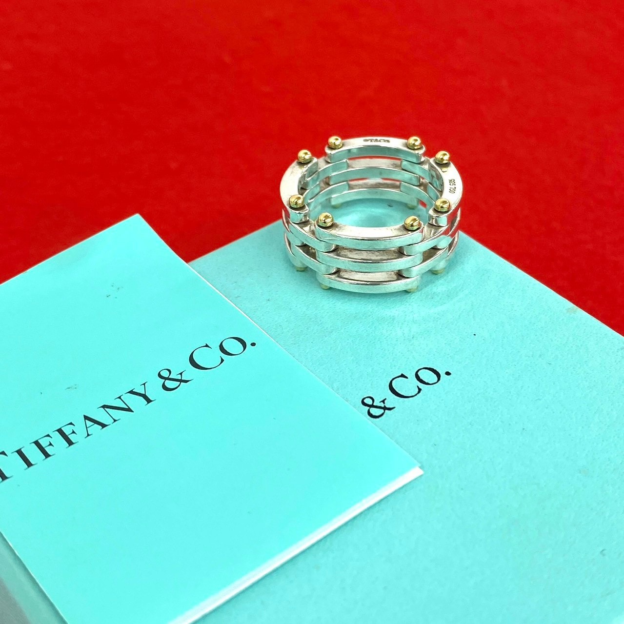 TIFFANY&Co. ティファニー ゲート リング シルバー925 K18イエローゴールド リング・指輪 20号 シルバー
82020