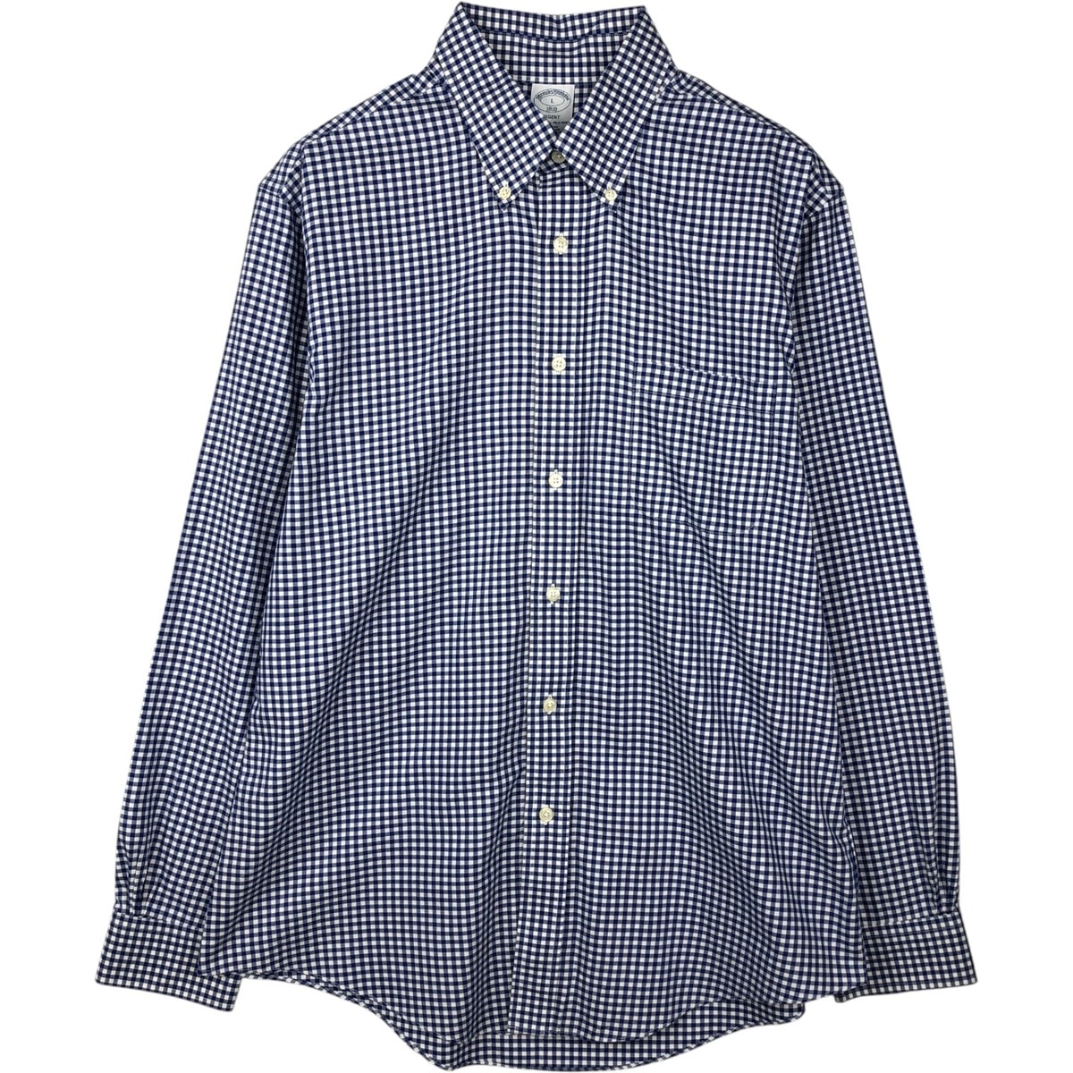 古着 ブルックスブラザーズ Brooks Brothers Est.1818 ギンガムチェック 長袖 ボタンダウンチェックシャツ メンズL相当/eaa642879