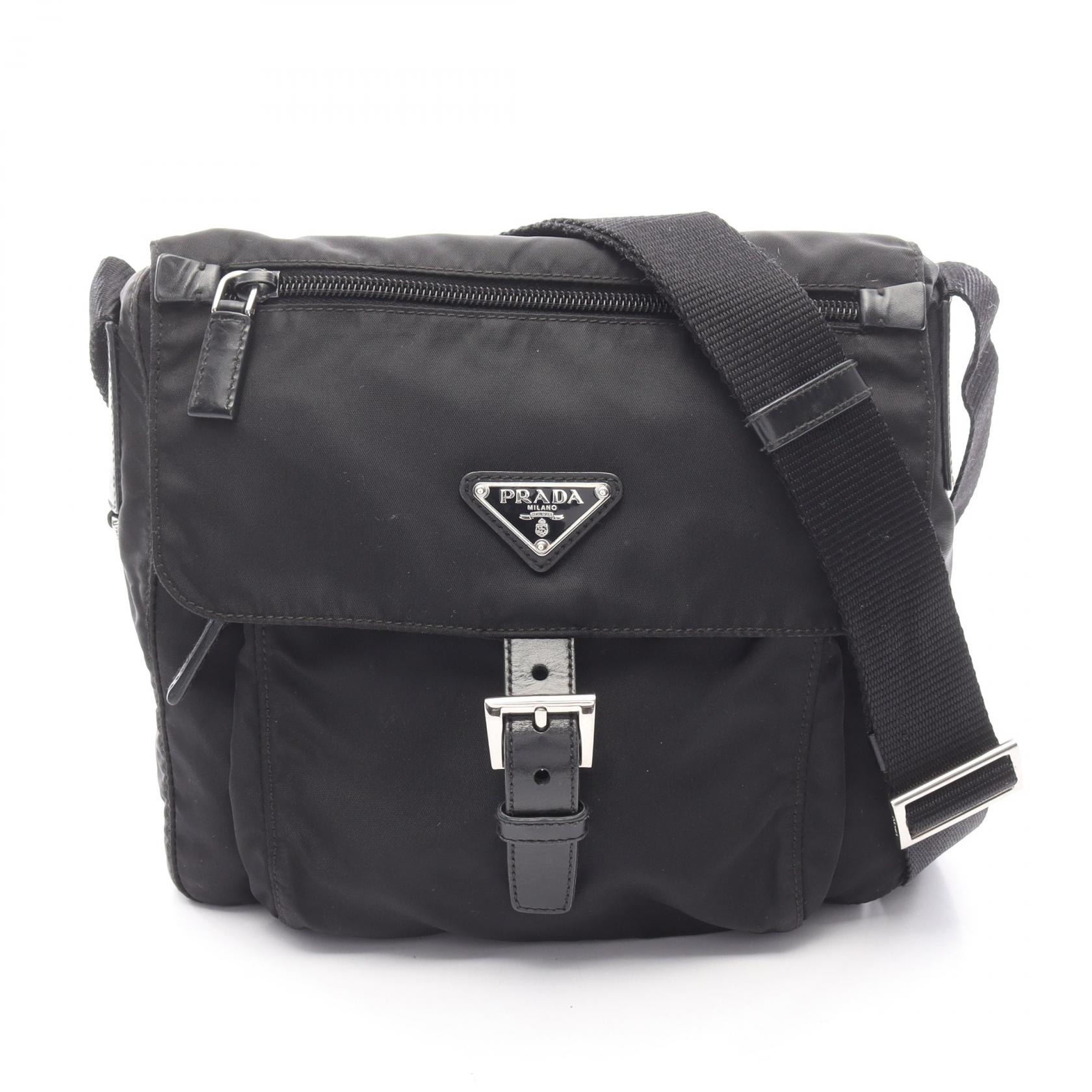 プラダ PRADA VELA ショルダーバッグ バッグ ナイロン レザー レディース ブラック系 BT8994 【中古】