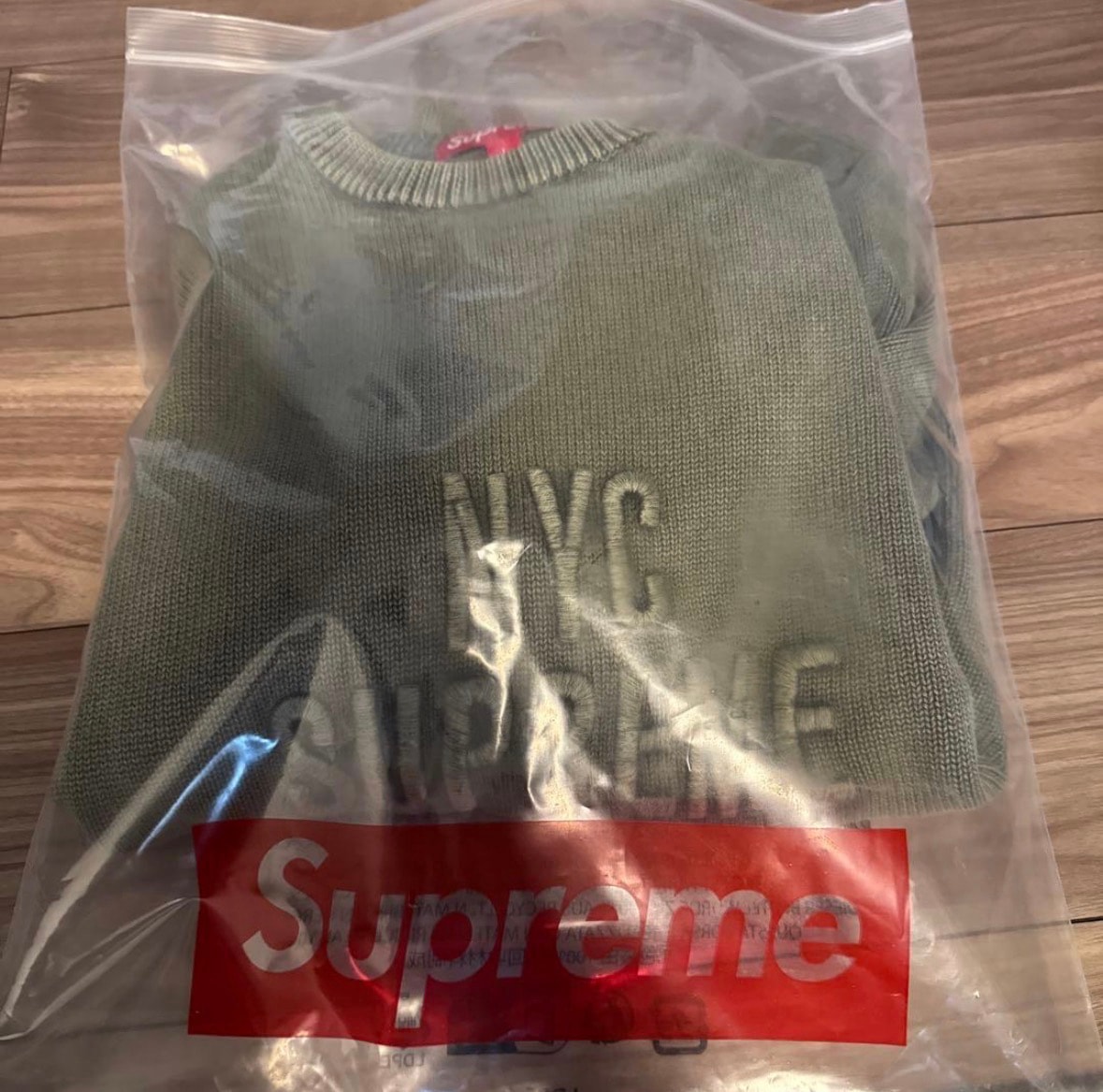 Supreme Overdyed Raised Sweater "Olive"