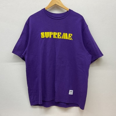 Supreme【シュプリーム】半袖 Tシャツ Stencil Embroidered Top Purple パープル L