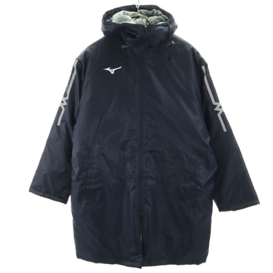 美品 Mizuno ミズノ トレーニング 中綿 ベンチコート M ネイビー 箱根駅伝100回記念