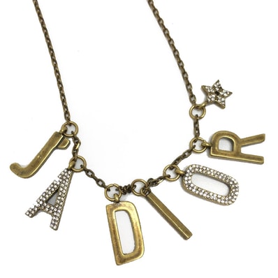 ディオール Dior JADIOR アクセサリー/ファッション小物 ラインストーン ネックレス GP ブロンズゴールド