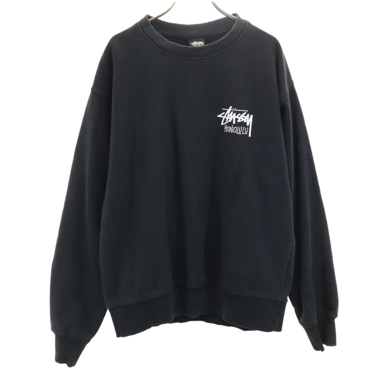 STUSSY ステューシー 長袖 スウェット トレーナー M ブラック