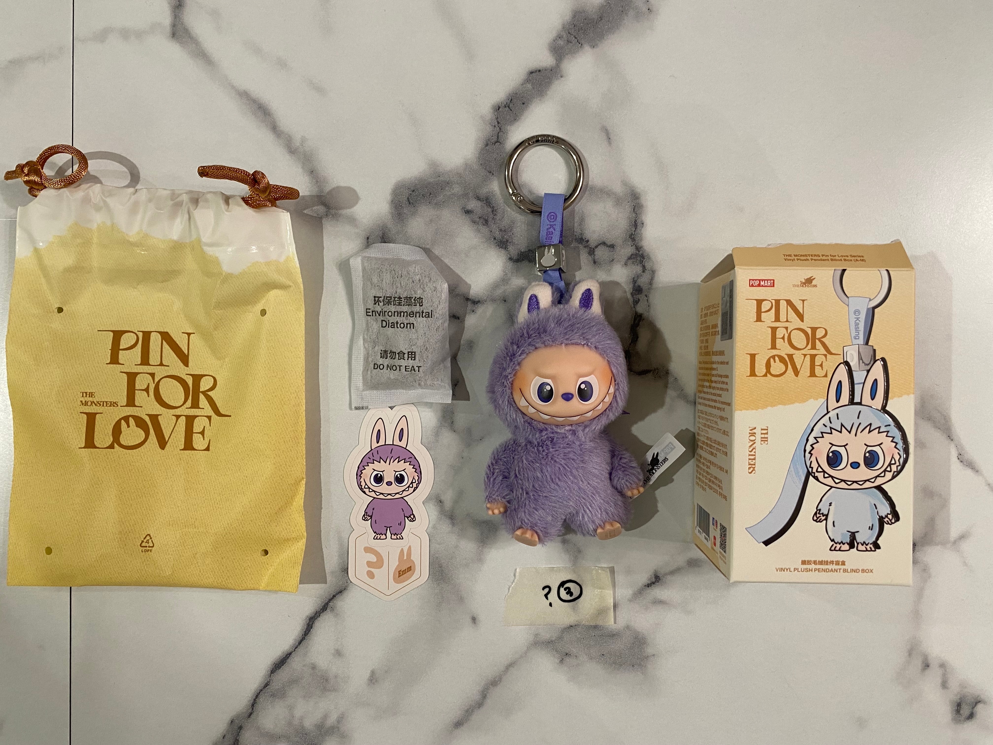 POP MART THE MONSTERS (LABUBU) Pin for Love Series-Vinyl Plush Pendant (A-M) ?