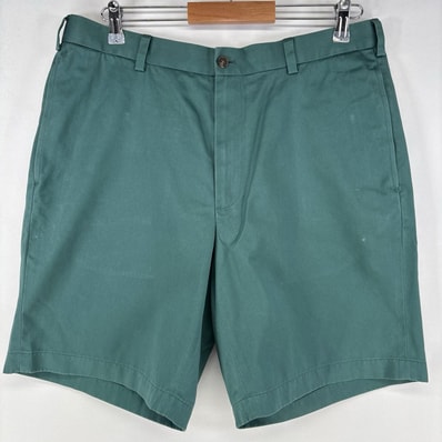 古着 ブルックスブラザーズ Brooks Brothers ショートパンツ チノパン ジップ ハーフパンツ w36 グリーン メンズ