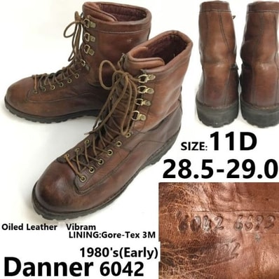 80s前半/希少品★ダナー/Danner★6042/Gore-Tex Oiled Leather Boot/ブーツ【11D/28.5-29.0茶】Made in USA/Vintage/Boots/shoes◆bWB116-8