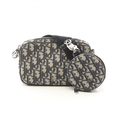 ディオール Dior キッズ マルチファンクション バッグ スモール オブリークジャカード ショルダーバッグ バッグ キャンバス レザー レディース ネイビー系 / ベージュ系 M9908PTZD_M928 【中古】