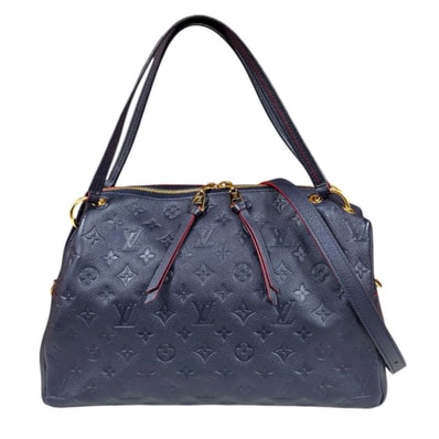 ルイヴィトン ポンテュPM モノグラムアンプラント ショルダーバッグ モノグラムアンプラント M43719 ネイビー レディース LOUIS VUITTON 中古