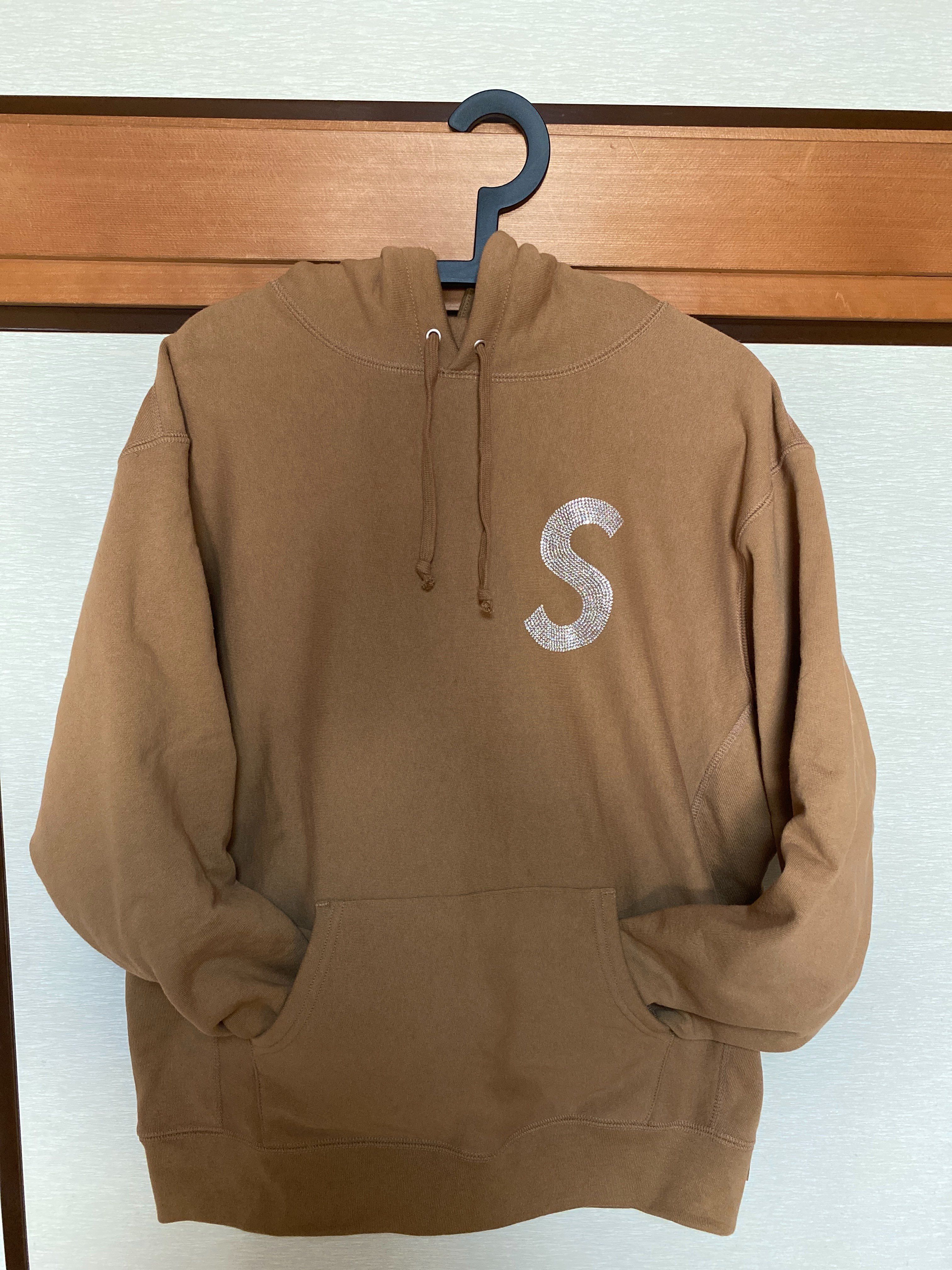 Supreme Swarovski® S Logo Hooded Sweatshirt "Brown"