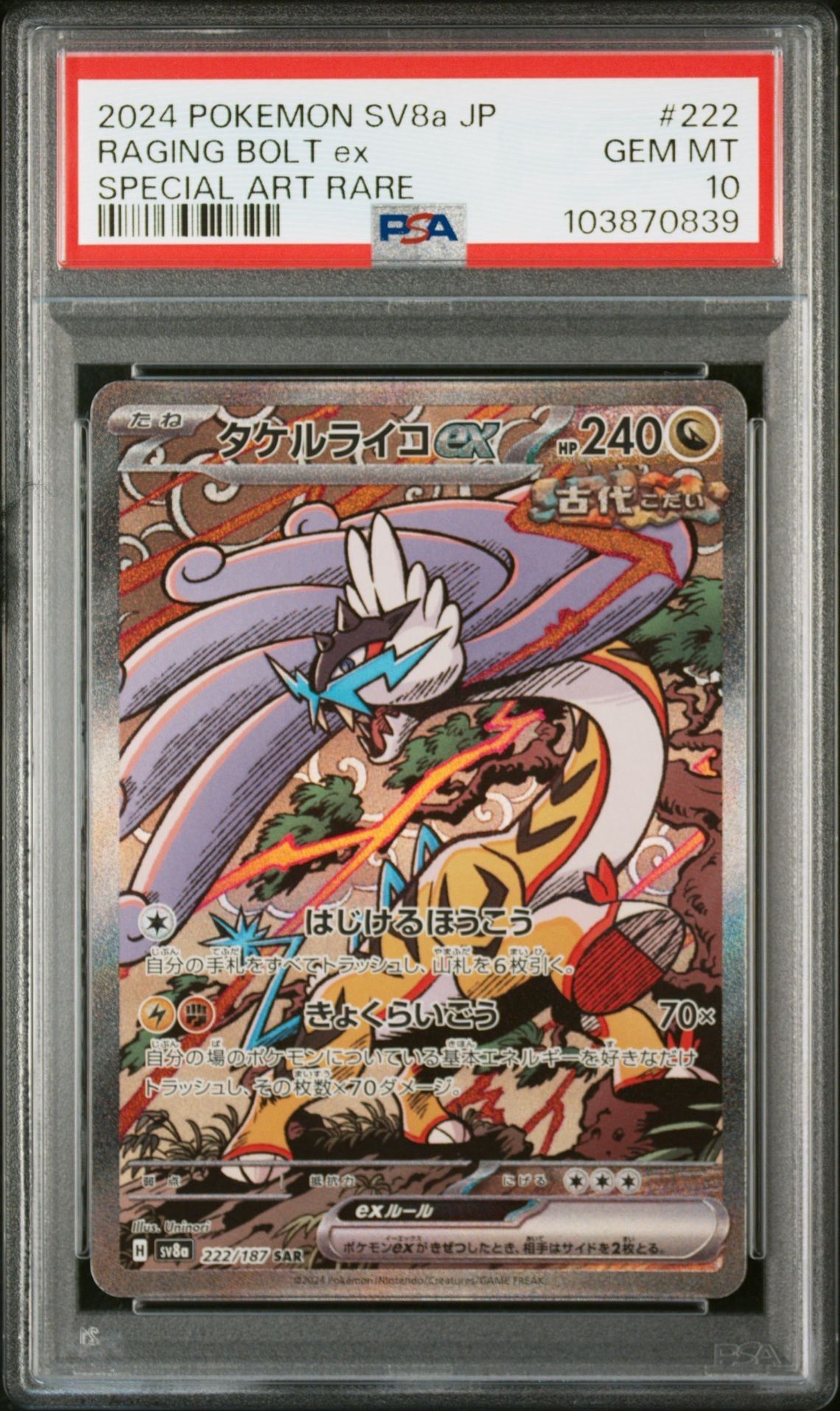 タケルライコex SAR [SV8a 222/187](ハイクラスパック「テラスタルフェスex」)