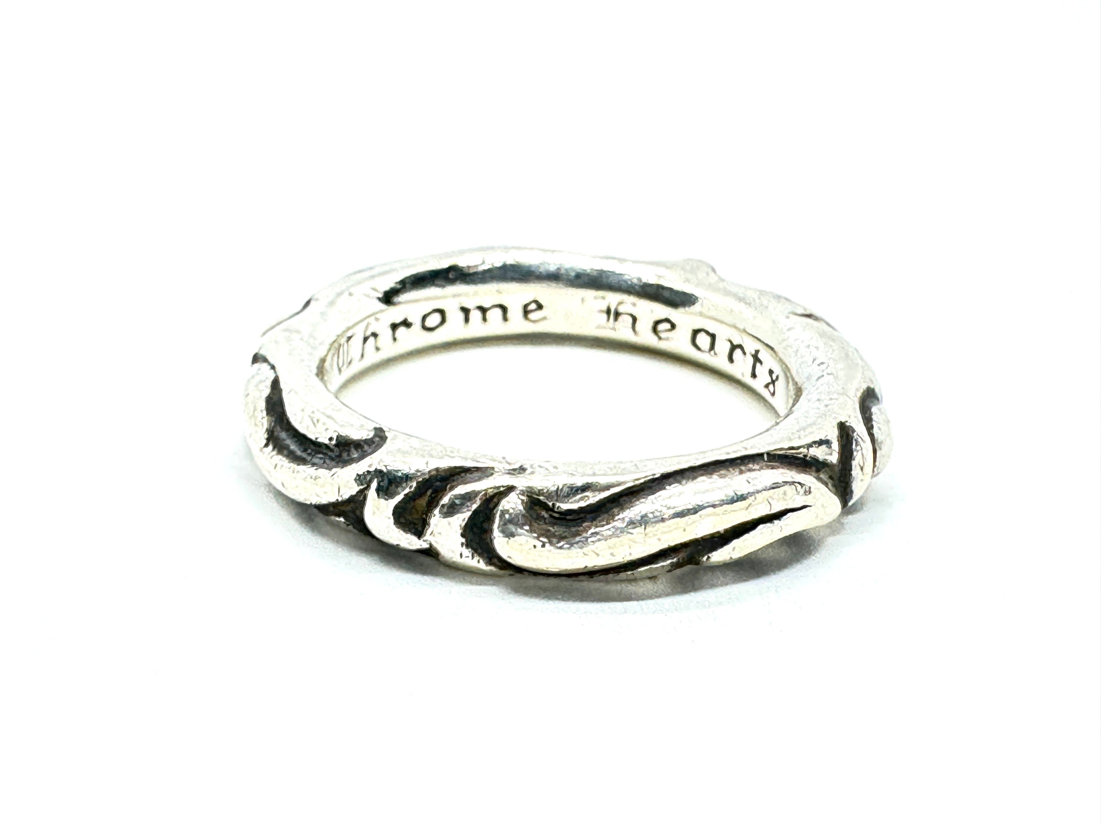 Chrome Hearts Scroll Band Ring "Silver"
