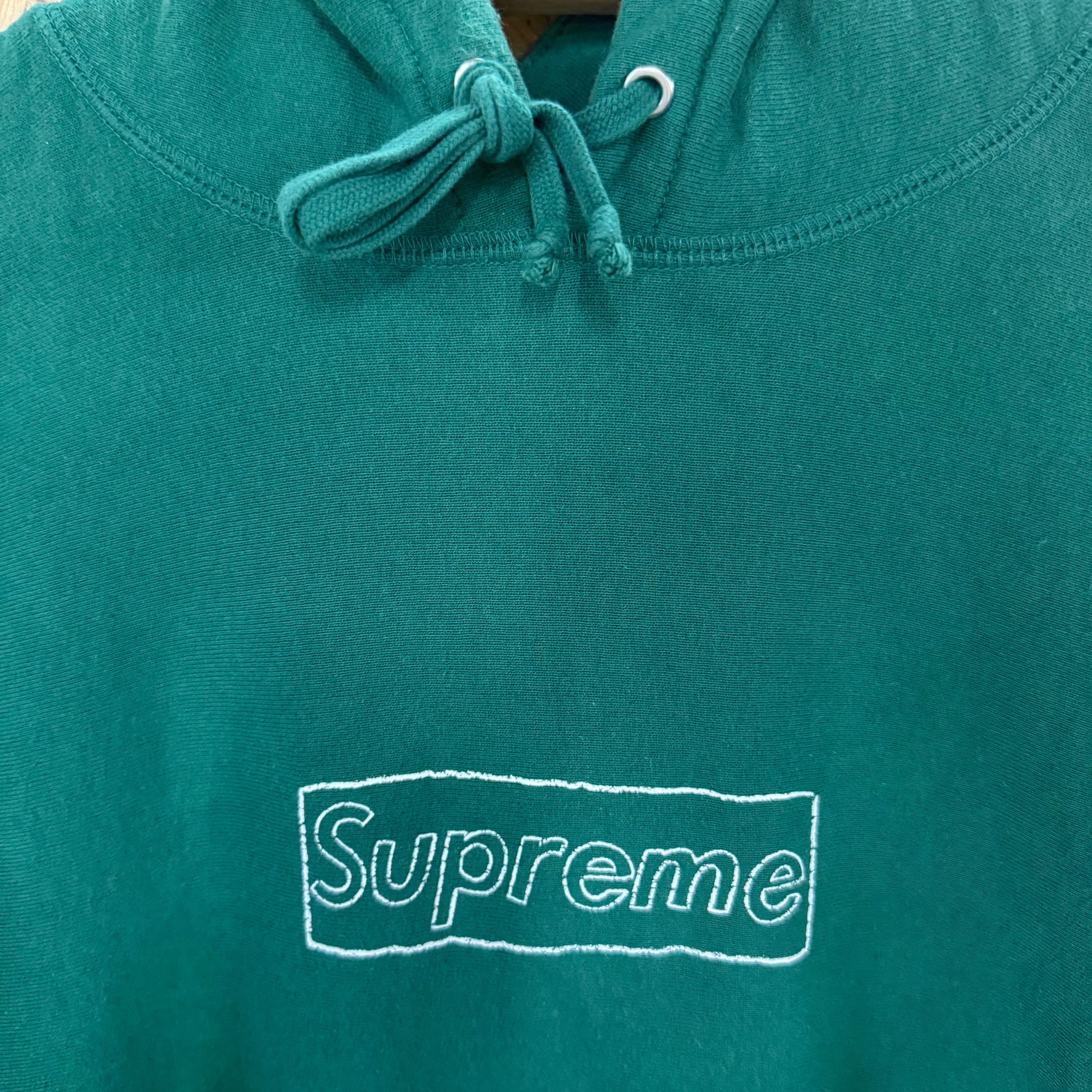 Supreme KAWS Chalk Logo Hooded Sweatshirt "Green"(2021)