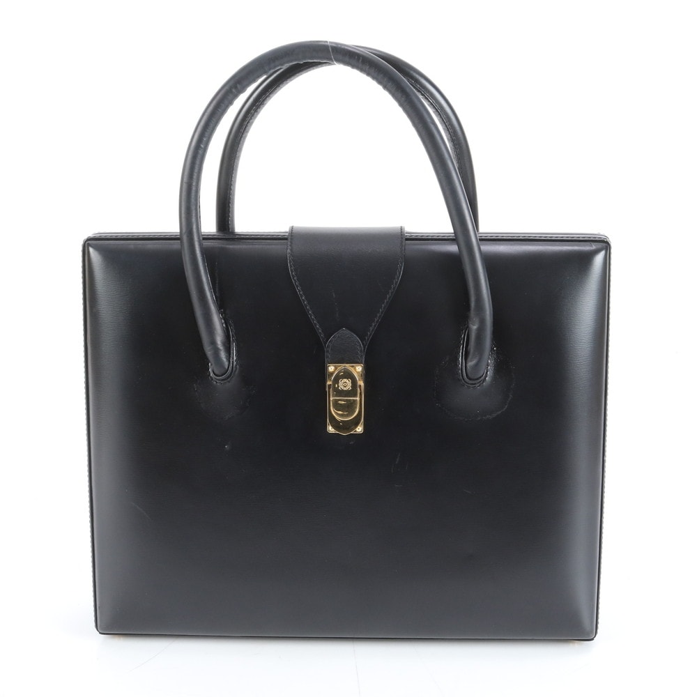 ■美品 ロエベ アナグラムハンドバッグ レザー