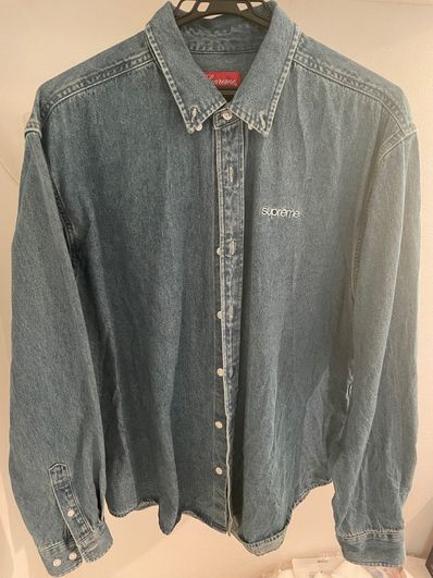 Supreme Classic Logo Denim Shirt "Light Blue"