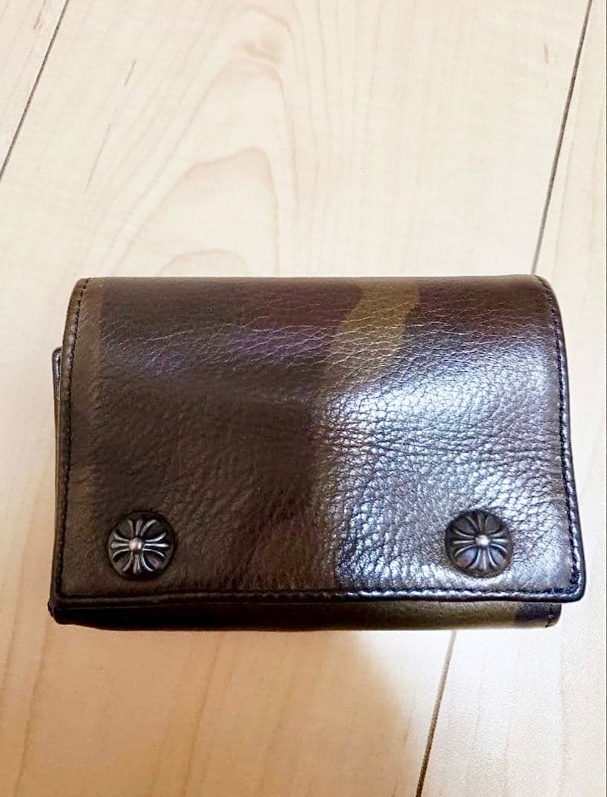 半年使用のみ CHROME HEARTS クロムハーツ 3フォールドカモ ウォレット 財布