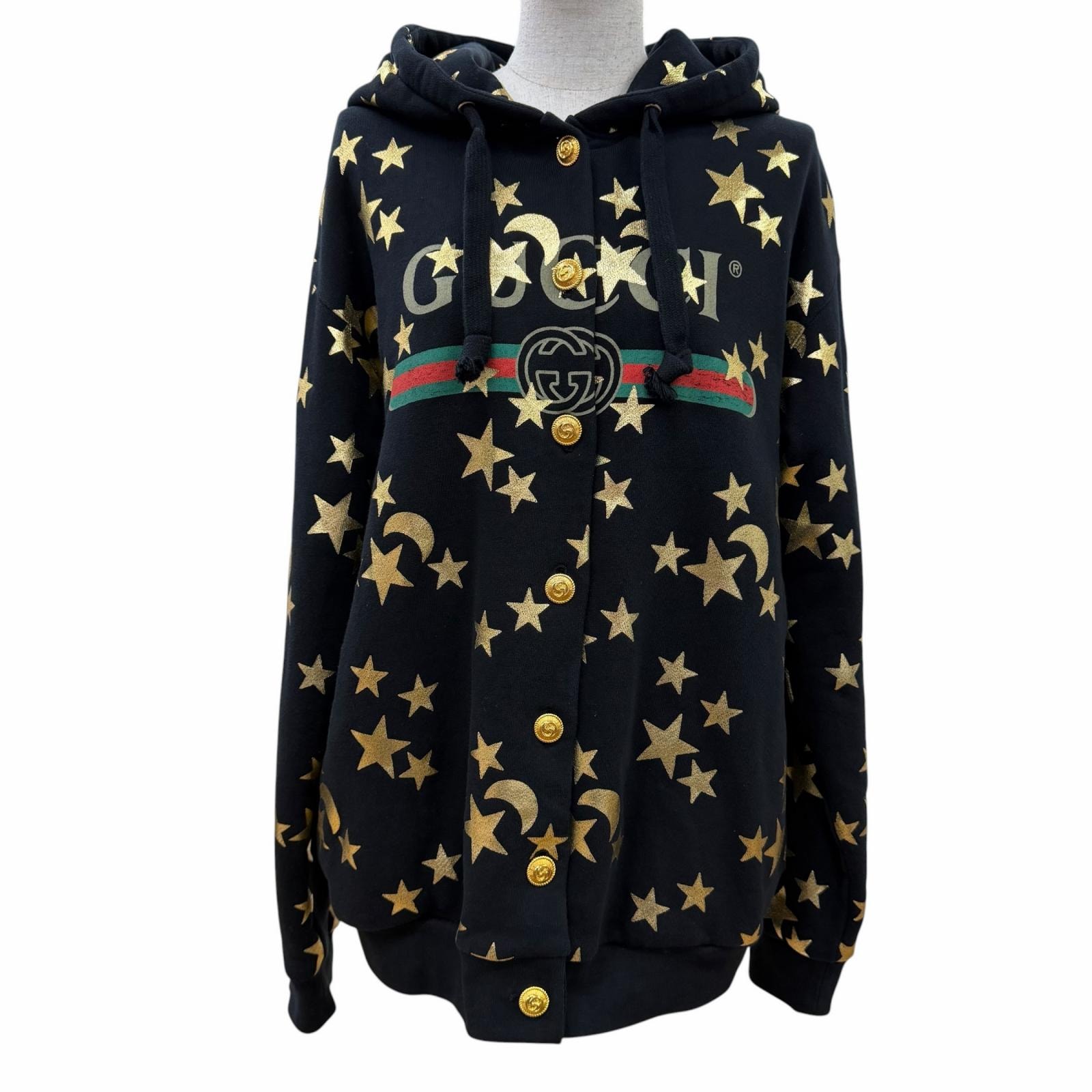 美品 グッチ パーカー ブラック レディース M 581186