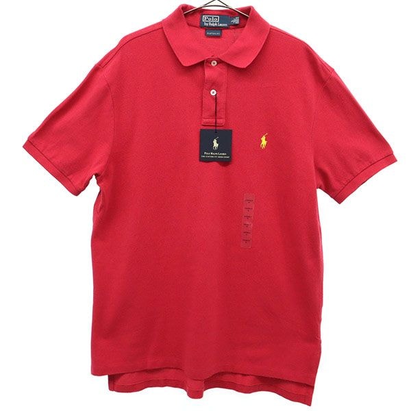 未使用 Polo by Ralph Lauren ポロバイラルフローレン 半袖 ポロシャツ L マゼンタ 鹿の子