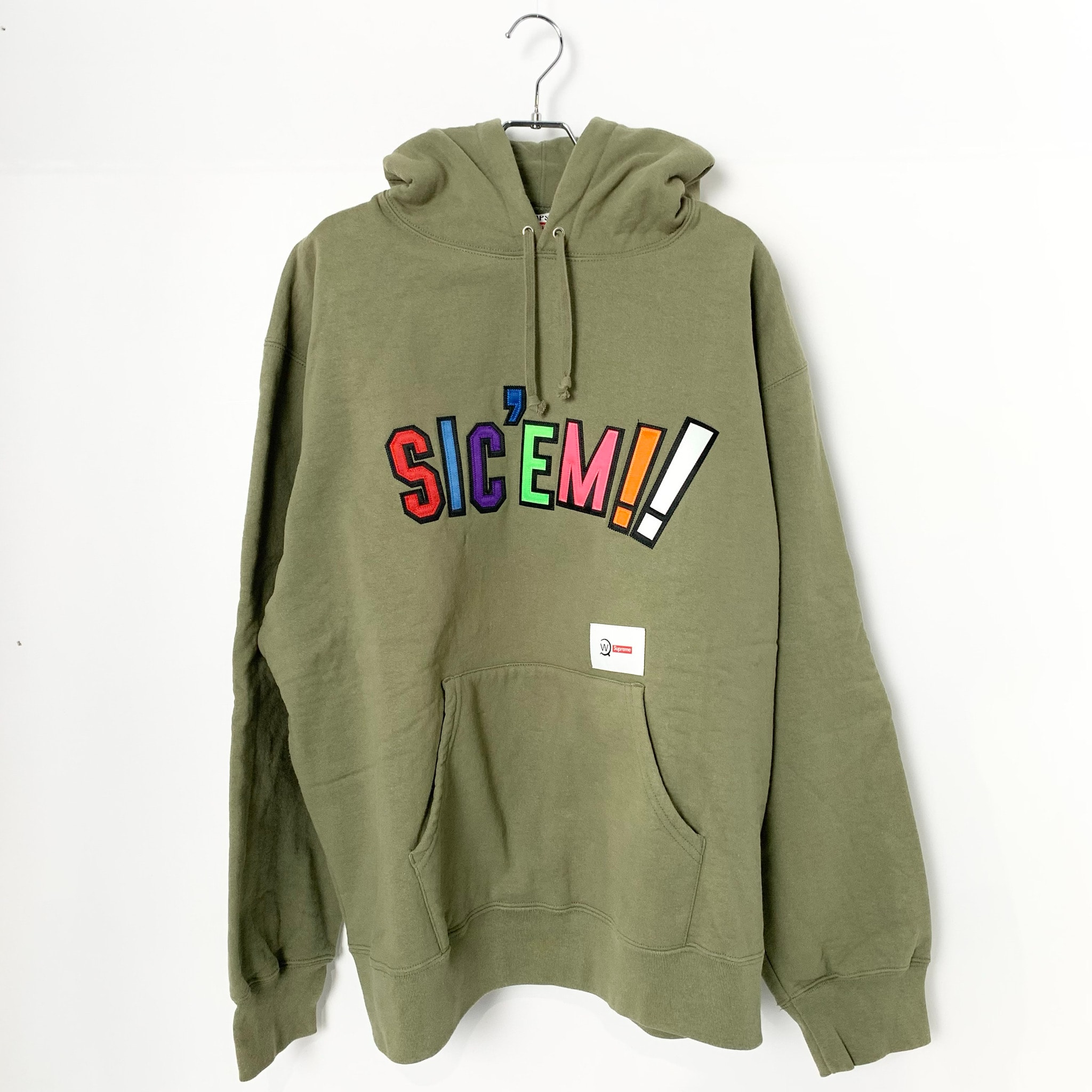 Supreme x WTAPS Sic'em! Hooded Sweatshirt "Olive Drab"
