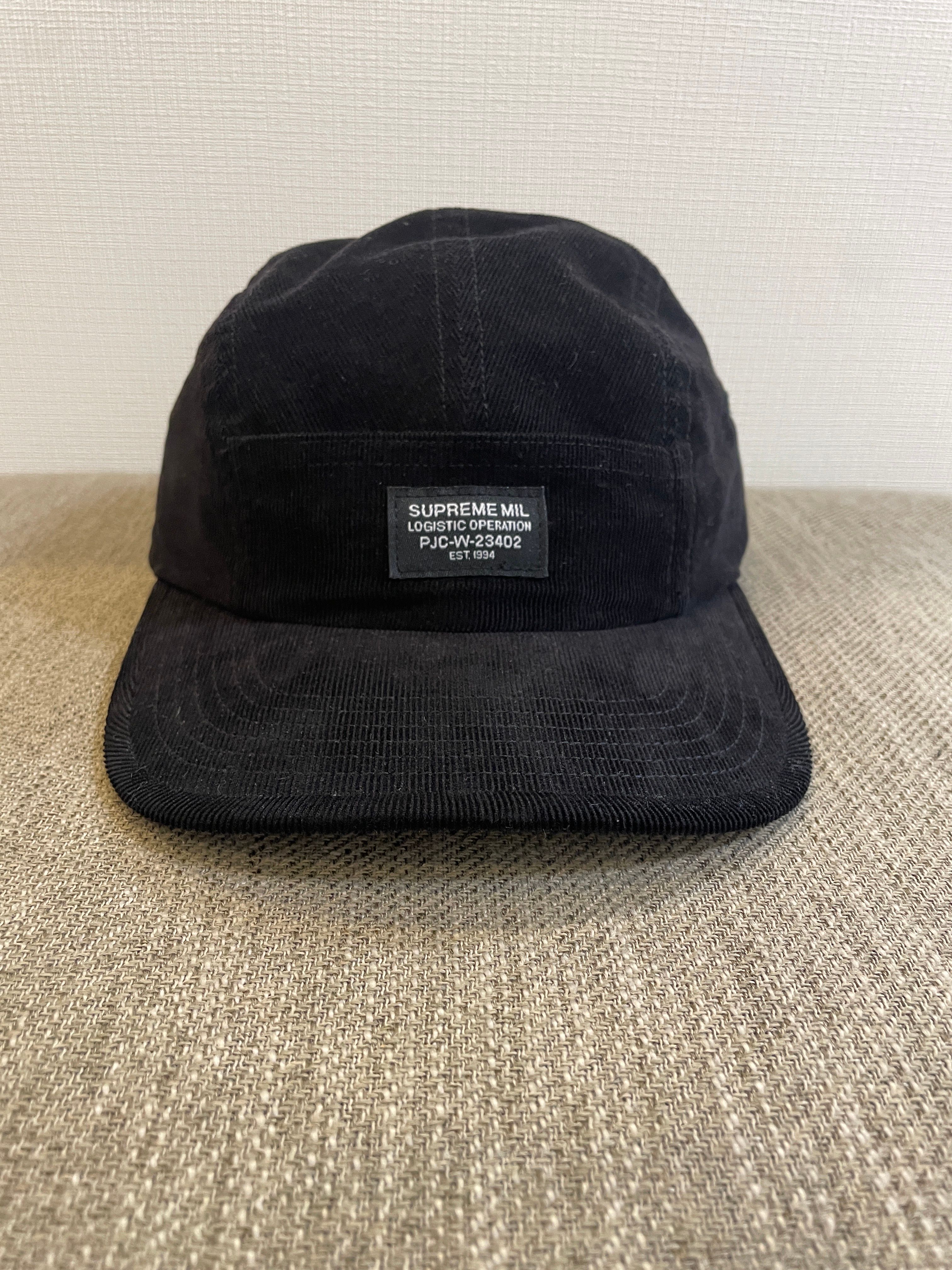 Supreme Corduroy Pocket Camp Cap "Black"