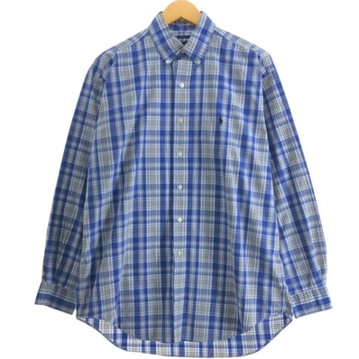 古着 ラルフローレン Ralph Lauren RALPH LAUREN GOLF BLAKE 長袖 ボタンダウンチェックシャツ メンズM相当/eaa521316
