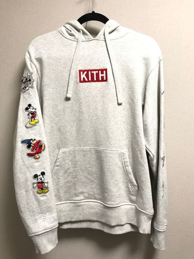 KITH Disney Mickey Sleeve Patches Hoodie "Grey"