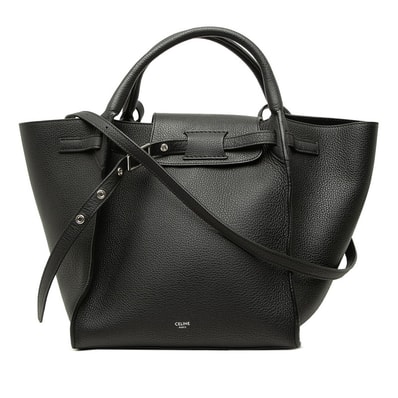セリーヌ ビッグバッグ スモール ハンドバッグ トートバッグ ショルダーバッグ 2WAY ブラック レザー レディース CELINE 中古