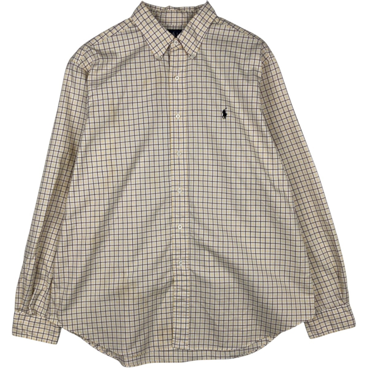 古着 ラルフローレン Ralph Lauren CLASSIC FIT 長袖 ボタンダウンチェックシャツ メンズXL相当/eaa495524