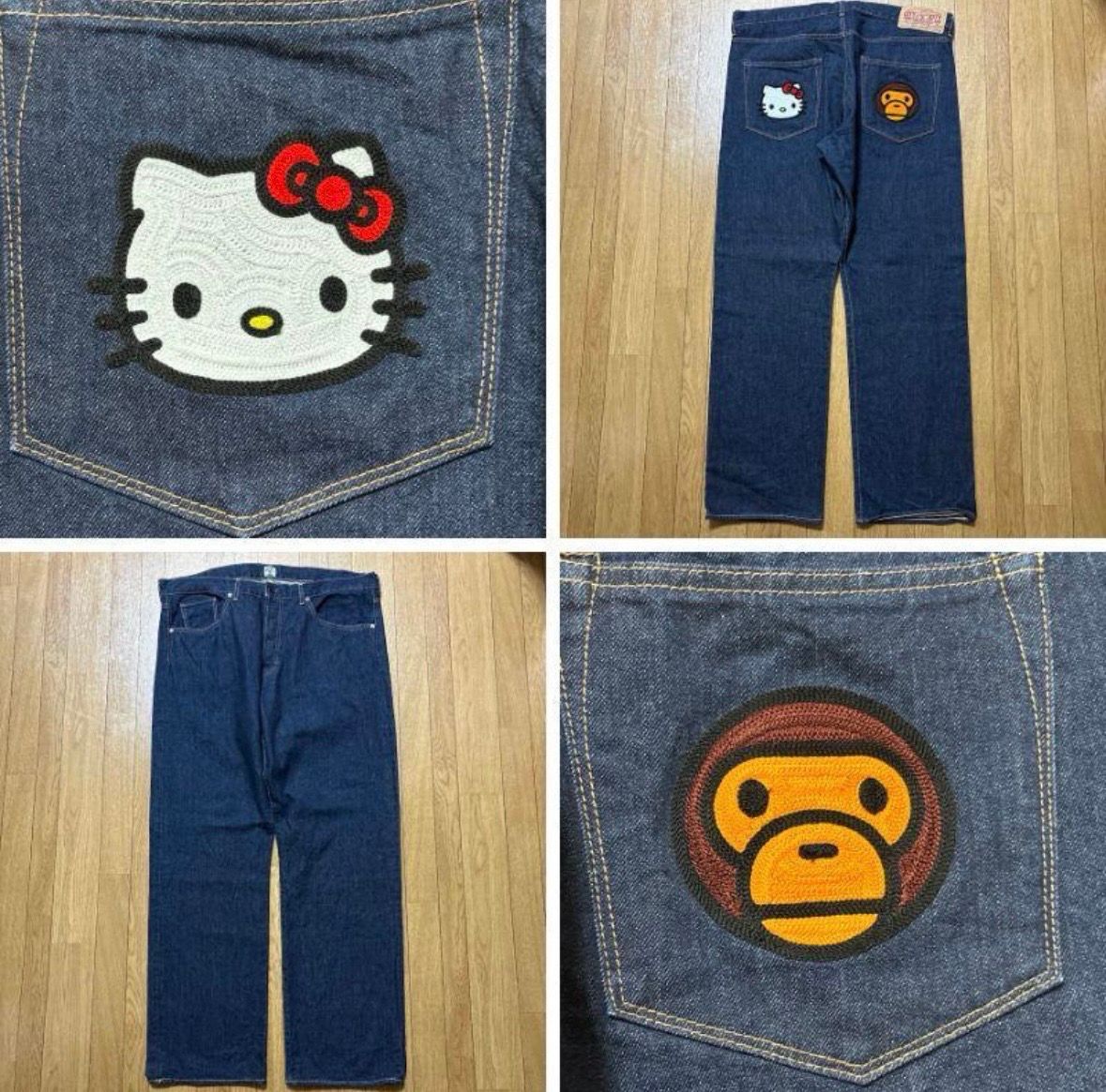 Bape Sanrio hello kitty denim サンリオ　マイロ