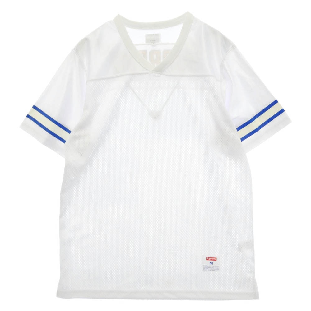 Supreme シュプリーム 15SS Blank Football Jersey フットボール 半袖 メッシュ Tシャツ カットソー ホワイト系 M【中古】