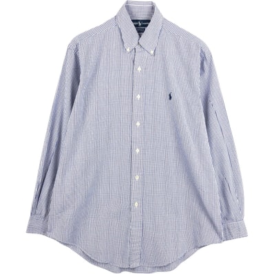 古着 ラルフローレン Ralph Lauren YARMOUTH ギンガムチェック 長袖 ボタンダウンチェックシャツ メンズM相当/eaa675385