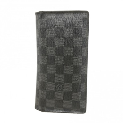 【6ec3110-k】ルイヴィトン 長財布 ダミエ・グラフィット ポルトフォイユブラザ N62665 ブラック グレー【中古】メンズ