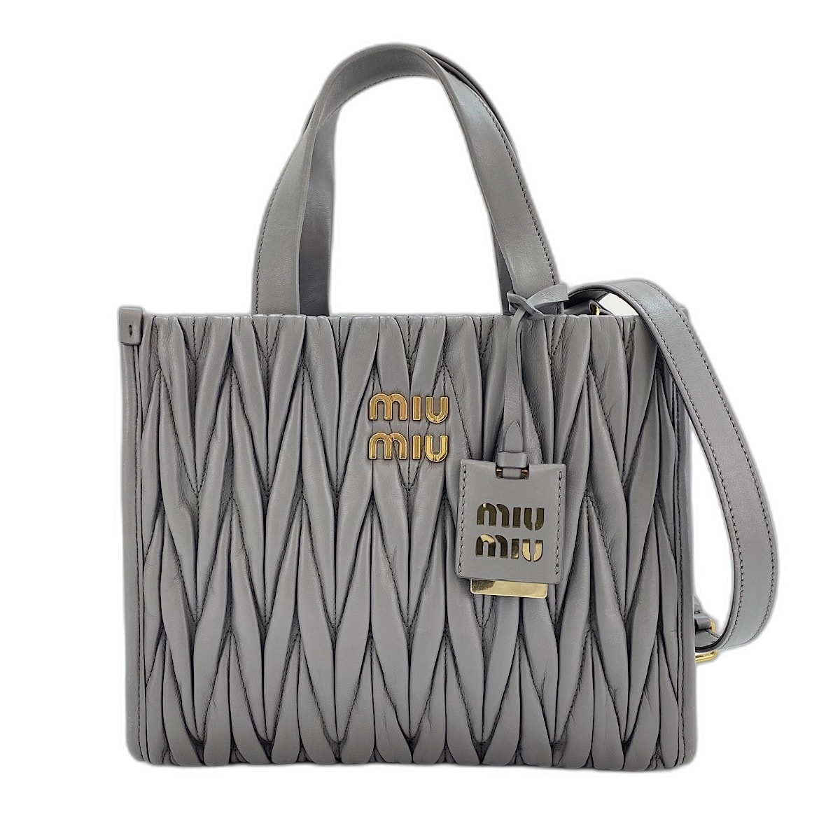 ミュウ ミュウ Miu Miu マテラッセ 2WAY ハンドバッグ レザー【中古】