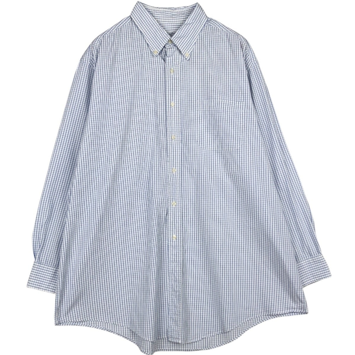 古着 ブルックスブラザーズ Brooks Brothers MAKERS 長袖 ボタンダウンチェックシャツ USA製 メンズXL相当/eaa676471