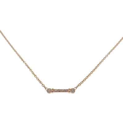 ティファニー TIFFANY&Co. フルールドリスキーバー 67281969 ネックレス K18イエローゴールド ダイヤモンド レディース【中古】【Aランク】