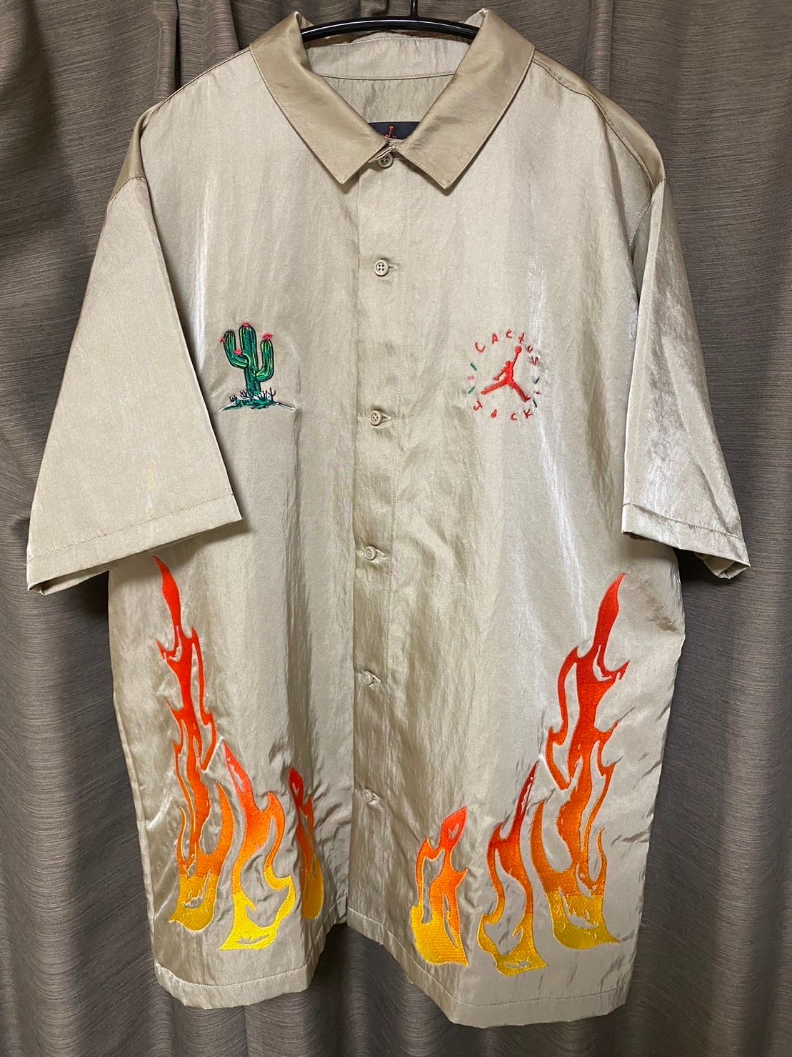 Air Jordan x Travis Cactus Jack Button Down Shirt "Khaki Desert"